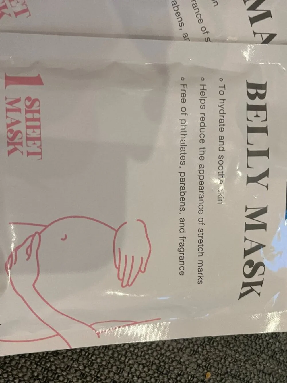 Belly Masks (Set of 3) Hydrating Soothing Stretch Mark Care B-Pure (THREE)
